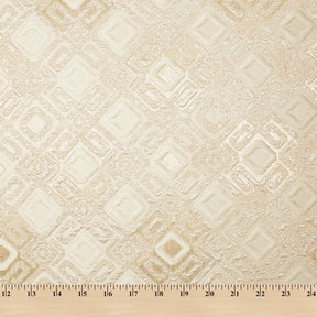 Geometric Square Extra Wide Metallic Upholstery Jacquard