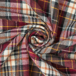 Simon Tartan Plaid Yarn Dyed Brushed Cotton Flannel SV577289 Burgundy Beige A2