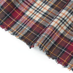 Simon Tartan Plaid Yarn Dyed Brushed Cotton Flannel SV577289 Burgundy Beige A3