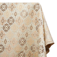 Fleury Cross Extra Wide Two Tone Crinkle Metallic Damask Jacquard