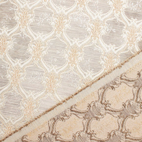 Trellis Geometric Extra Wide Two Tone Metallic Jacquard