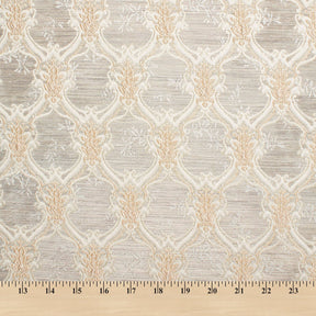 Trellis Geometric Extra Wide Two Tone Metallic Jacquard