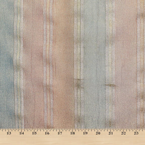 Multicolor Striped Metallic Organza Jacquard