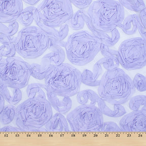 Taffeta Ribbon Rosette On Mesh