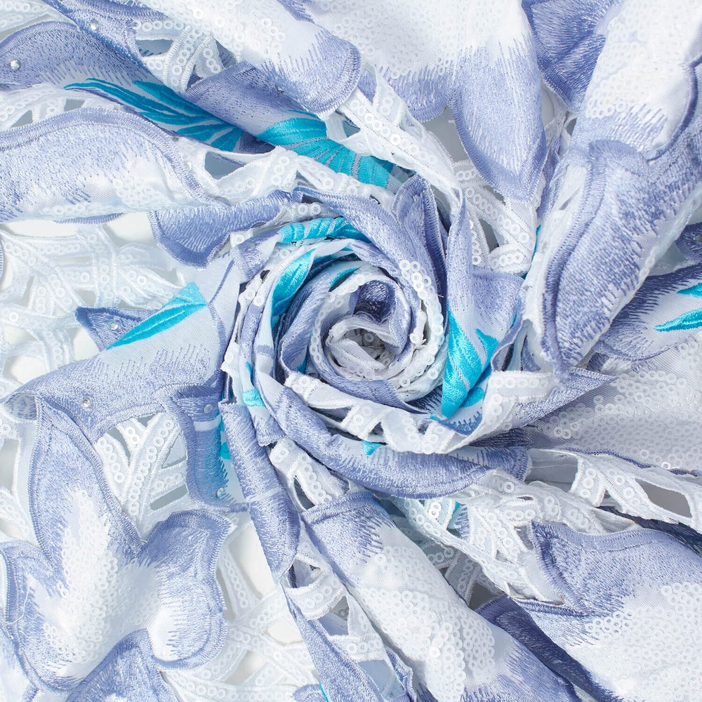 Spring Floral Leaf Lace Fabric 52