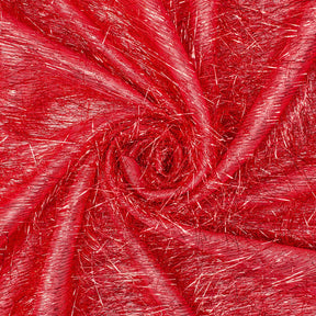 Metallic Longhair Eyelash Lame 45 Fabric SV570282 Red 1