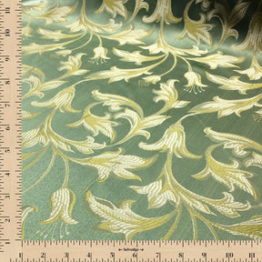 Extra Wide Bloom Upholstery Jacquard Fabric SV574791 Sage Green / Gold Image A9