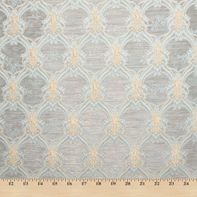 Trellis Geometric Extra Wide Two Tone Metallic Jacquard