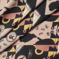 Coffee House Geometric Abstract Printed Silk Georgette