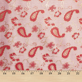 Floral Paisley Metallic Satin Jacquard