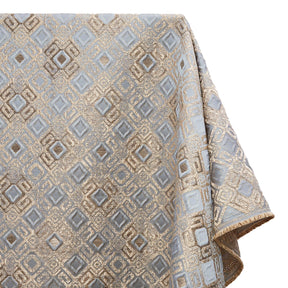 Geometric Square Extra Wide Metallic Upholstery Jacquard