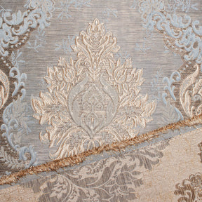 Grand Extra Wide Metallic Damask Upholstery Jacquard