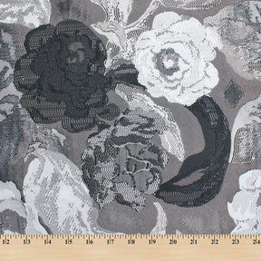 Garden Bloom Floral Extra Wide Metallic Upholstery Jacquard