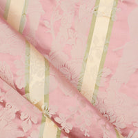 Striped Floral Fisherman Silk Satin Jacquard