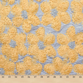 Pinked Edge Taffeta Rosette On Mesh