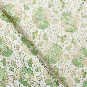 Lucky Clover Floral Metallic Satin Jacquard