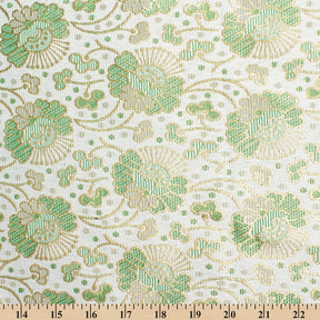 Lucky Clover Floral Metallic Satin Jacquard