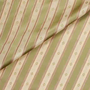 Striped Embroidered Cross Silk Satin Taffeta (54 Inch)