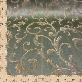Extra Wide Vine Upholstery Jacquard Fabric SV574792 Sage Green Gold Image A9