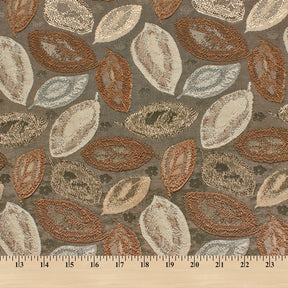 Autumn Leaf Extra Wide Metallic Upholstery Jacquard