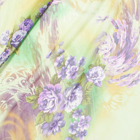 Floral Bouquet Swirl Printed Chiffon