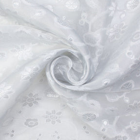 Springtime Embroidered Floral Organza