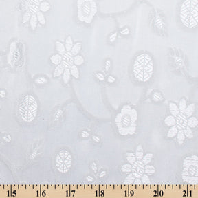 Springtime Embroidered Floral Organza