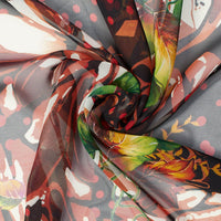 Floral Leafy Vine Printed Chiffon 58 Inch Fabric SV581941 2