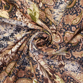 Floral Paisley Printed Tissue Faille