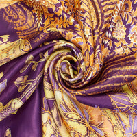 Abstract Geometric Floral Printed Silk Charmeuse Fabric SV581996 2