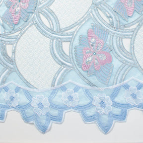 Baby Blue Butterfly Patch Chemical Lace