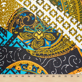 African Printed Charmeuse Satin (4018)