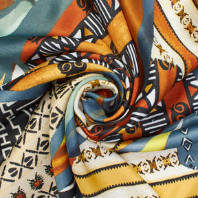 African Printed Charmeuse Satin (613)