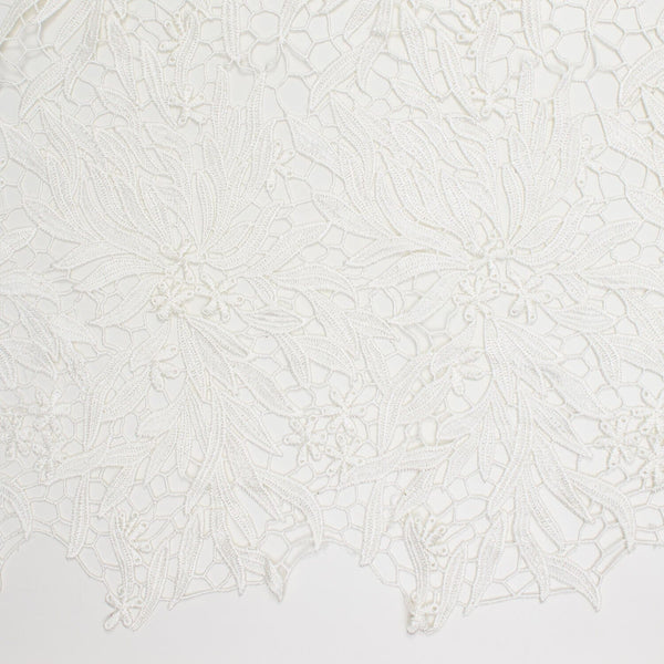 Garden Floral Vine Guipure French Venice Lace - Off White