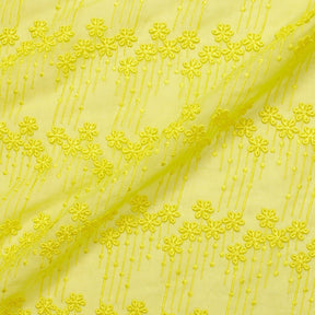 Lemon Flower Embroidery on Voile