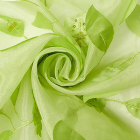 Leafy Sequin Vine On Organza