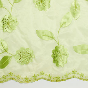 Leafy Sequin Vine On Organza