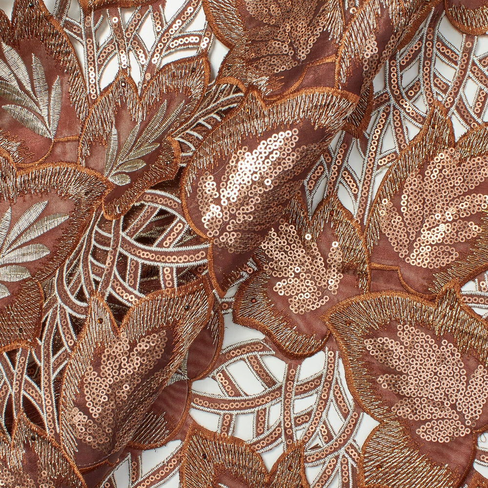 Spring Floral Leaf Lace Fabric 52