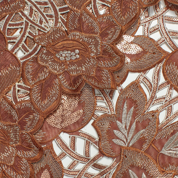 Spring Floral Leaf Lace Fabric 52