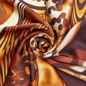 Abstract Animal Print Printed Charmeuse