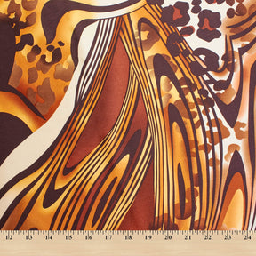 Abstract Animal Print Printed Charmeuse