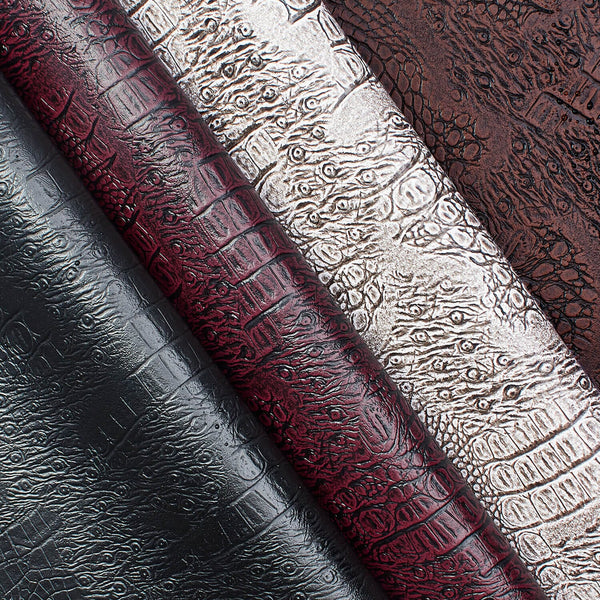 Ottertex Snakeskin Vinyl Leather Fabric Group Image