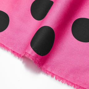 Extra Large Polka Dot Cotton Poplin Fabric 58 60 Inch SV576933 Fuchsia / Black A3