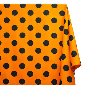 Extra Large Polka Dot Cotton Poplin Fabric 58 60 Inch SV576931 Mustard / Black A1