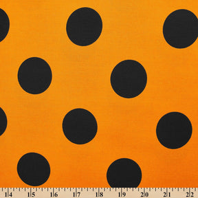 Extra Large Polka Dot Cotton Poplin Fabric 58 60 Inch SV576931 Mustard / Black 4