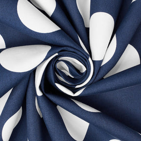 Extra Large Polka Dot Cotton Poplin Fabric 58 60 Inch SV576930 Navy / White A2