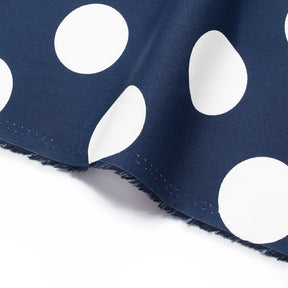 Extra Large Polka Dot Cotton Poplin Fabric 58 60 Inch SV576930 Navy / White A3