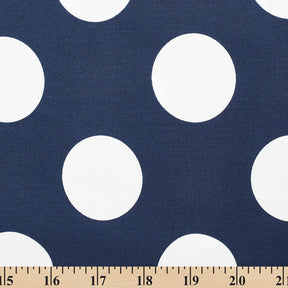Extra Large Polka Dot Cotton Poplin Fabric 58 60 Inch SV576930 Navy / White A9