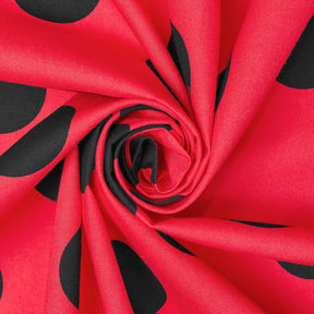 Extra Large Polka Dot Cotton Poplin Fabric 58 60 Inch SV576935 Red / Black A2