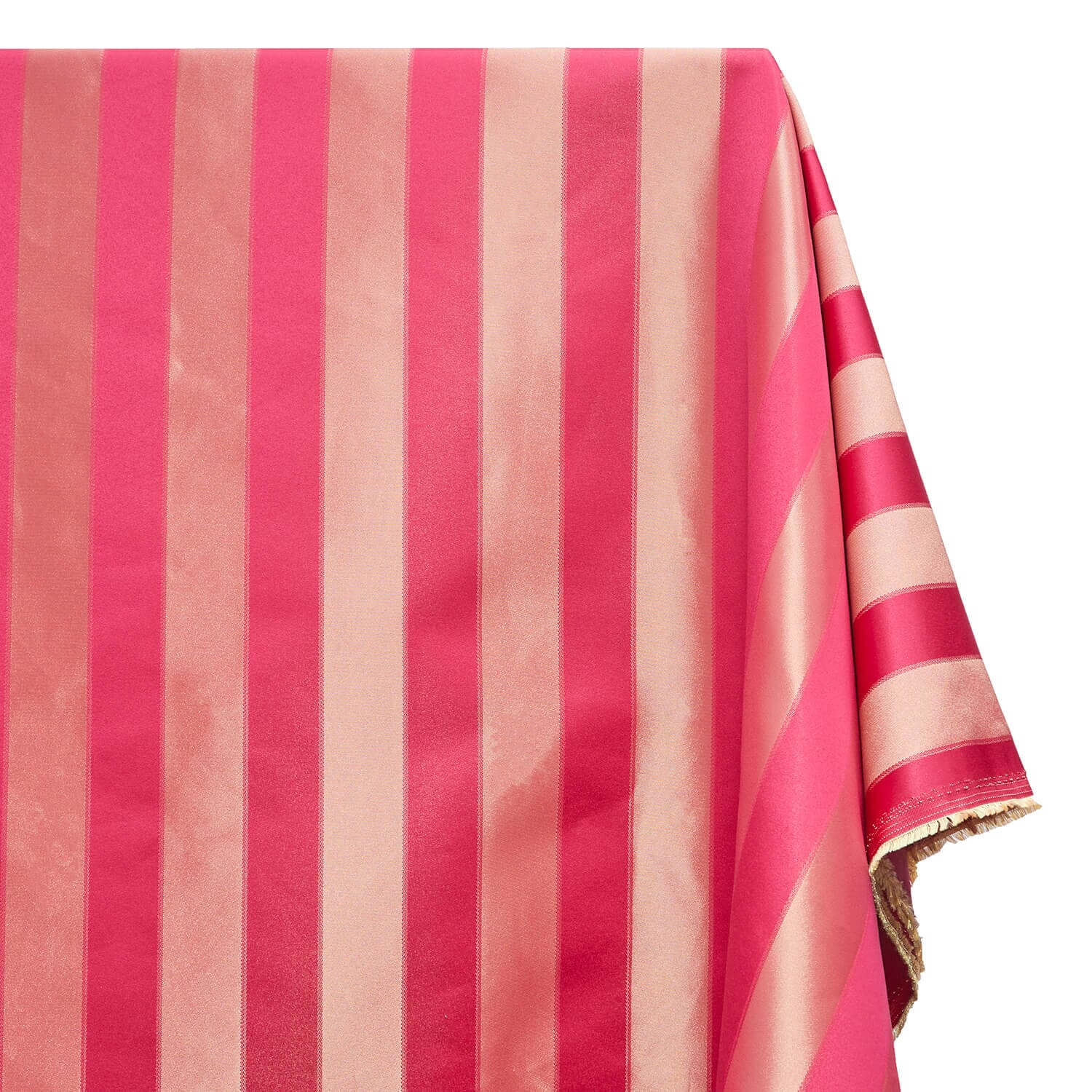 Extra Wide Striped Upholstery Jacquard Fabric SV582054 Fuchsia Gold Image A1